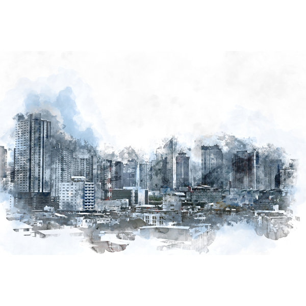 Winston Porter Abstract Offices Building On Canvas Painting Wayfair